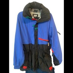 Helly Hansen Tech Women L Vintage Ski Snow-boarding Jacket Purple hood tinsulate